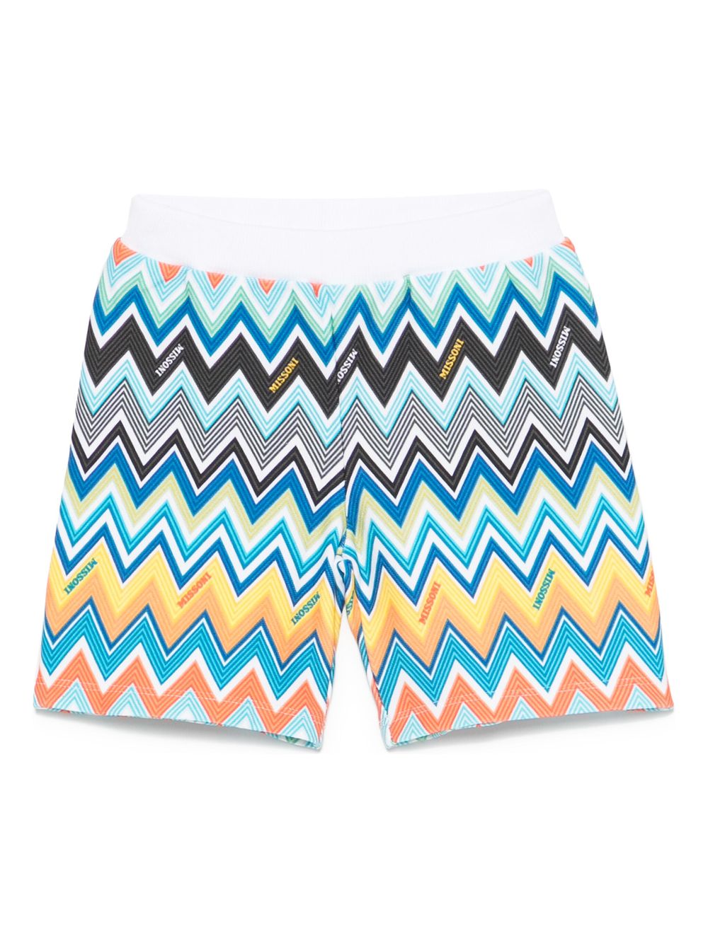 Missoni Kids zigzag-pattern shorts - Blue