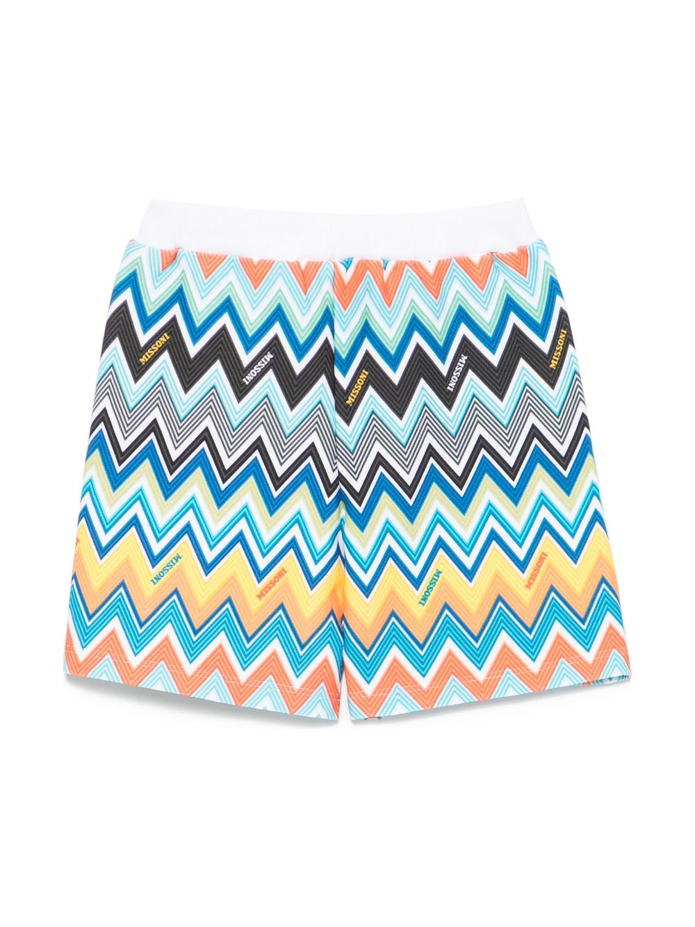 Missoni Kids zigzag-pattern shorts - Blue