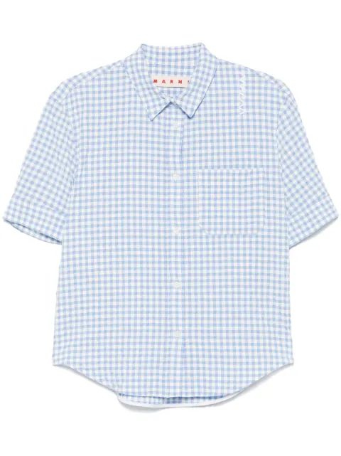Marni camisa con cuadros estampados