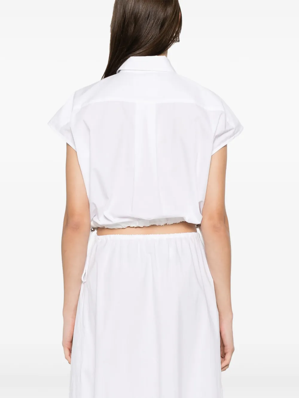 sacai Overhemd met geborduurd logo Wit