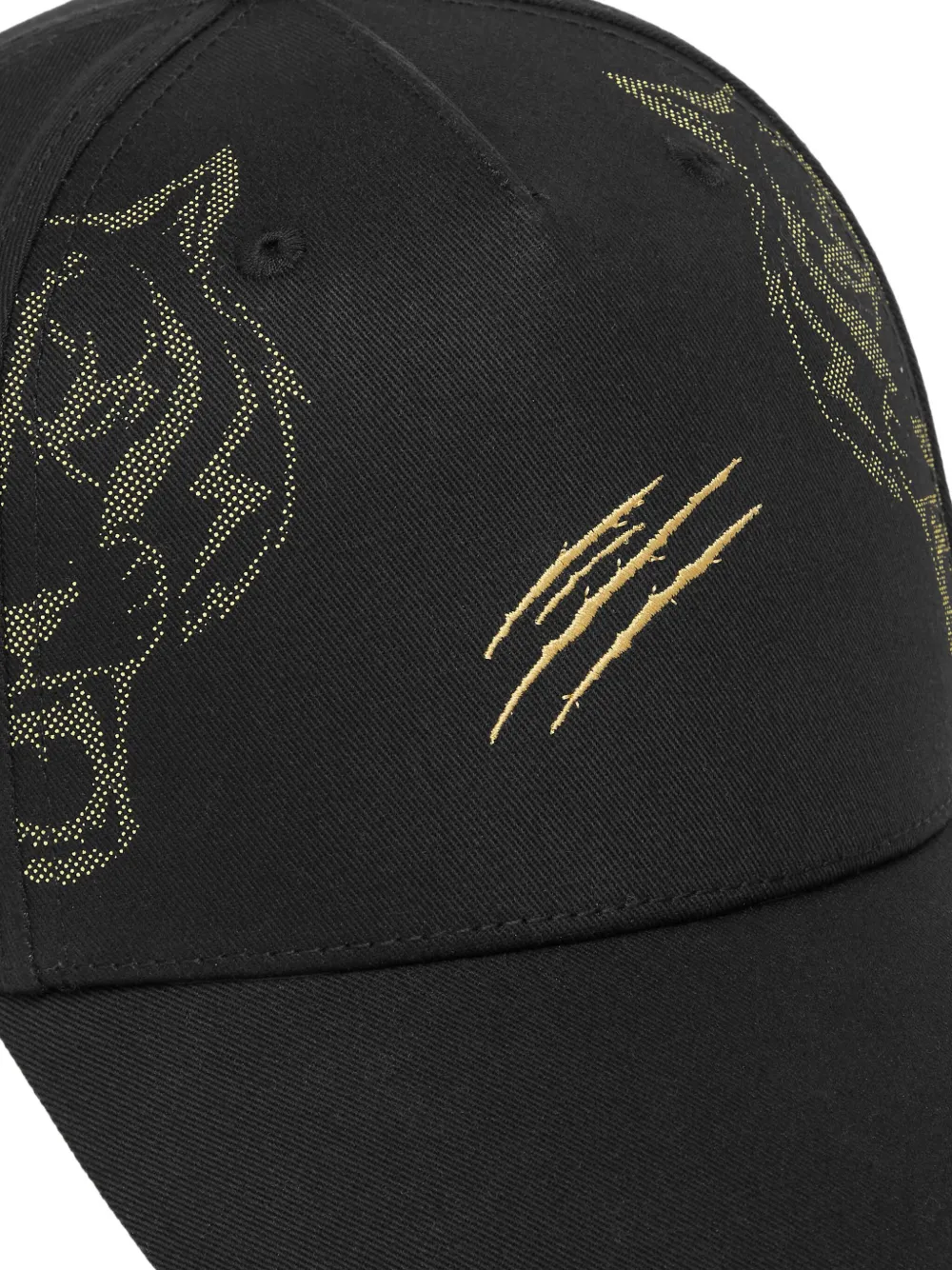 Plein Sport Tiger-claw Baseball Cap In Black