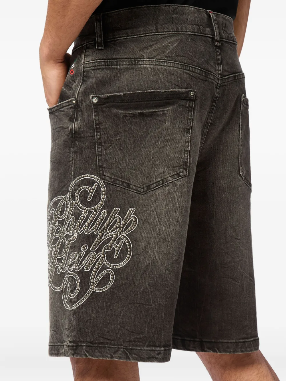 Philipp Plein Denim shorts Grijs