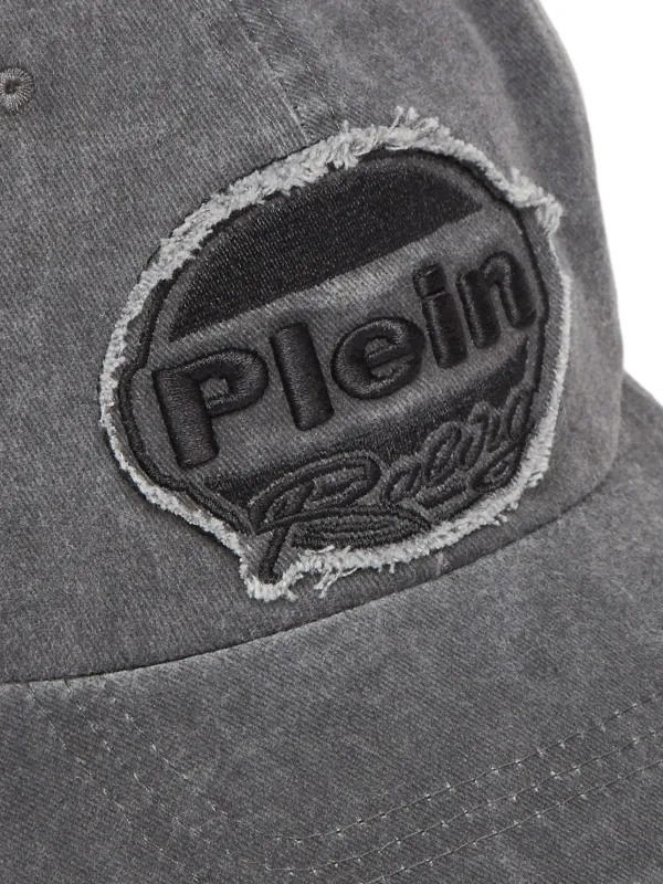 Philipp Plein Cappello Da Baseball Con Applicazione Logo Grigio