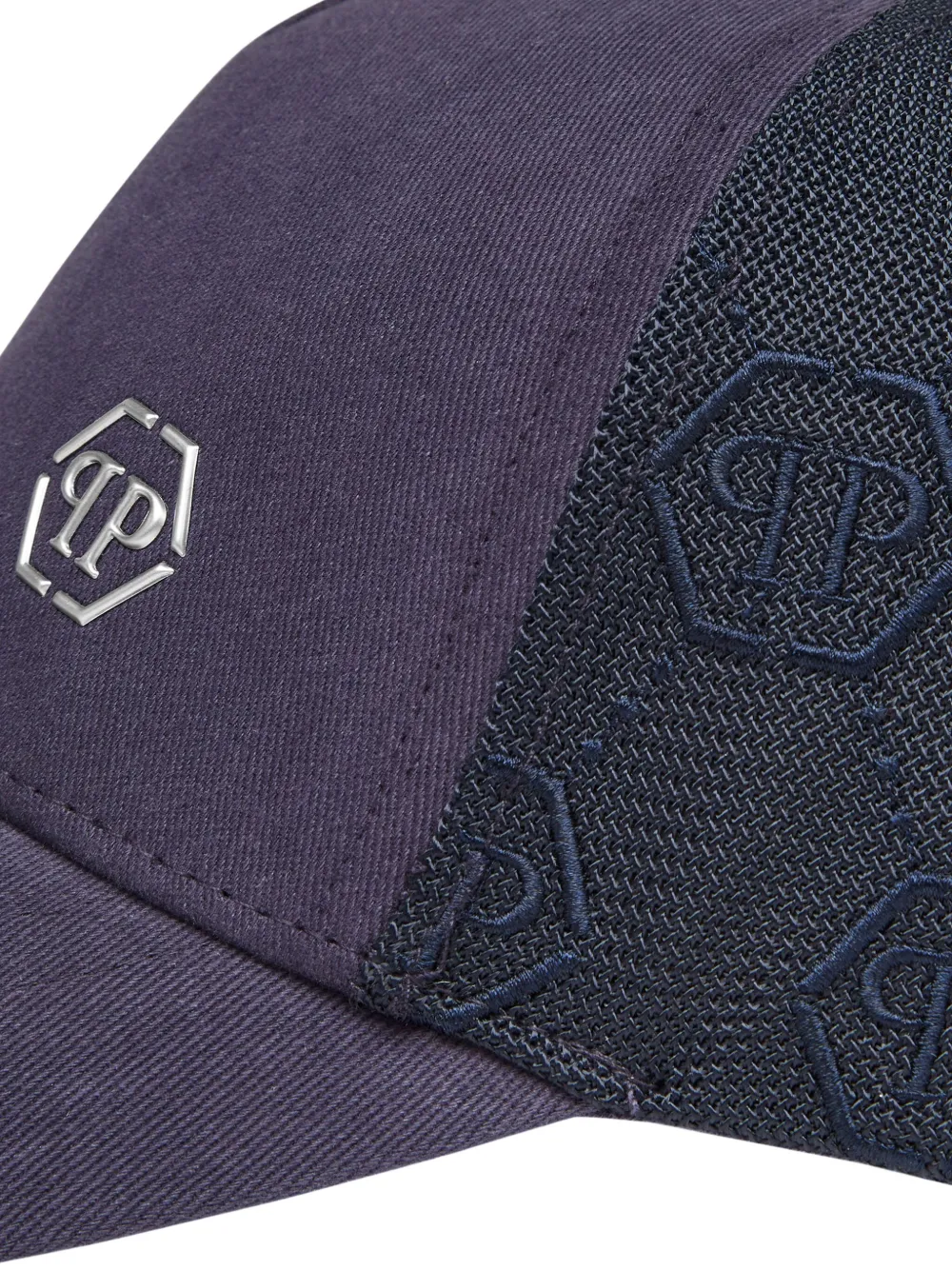 Philipp Plein logo-stamp cap Blauw