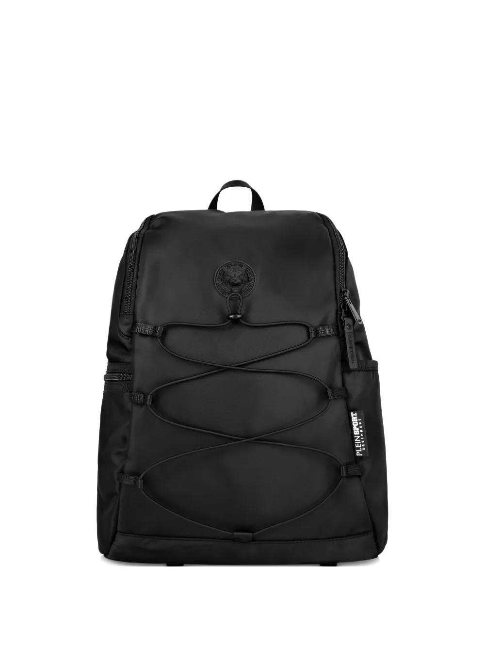 Plein Sport Logo-patch Backpack In Black