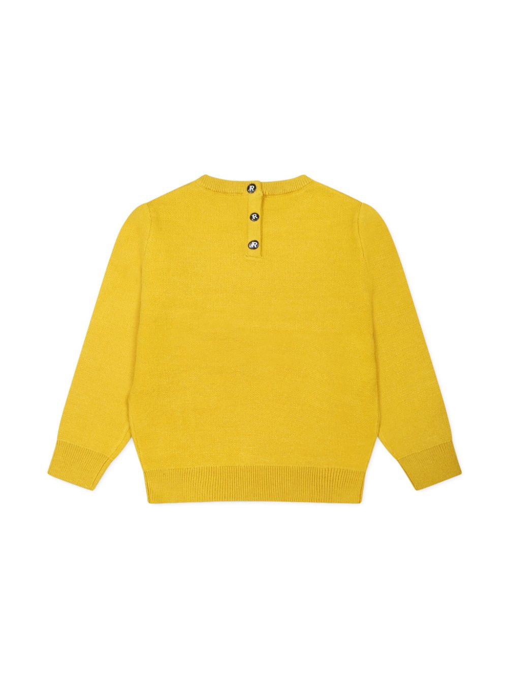 John Richmond Junior logo-intarsia sweater - Geel