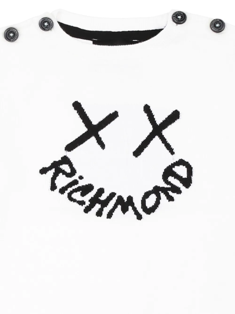 John Richmond Junior Sweater met logoprint Wit