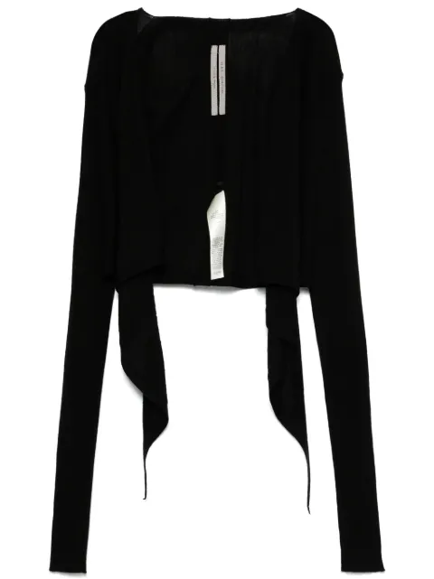 Rick Owens cropped wrap-design cardigan