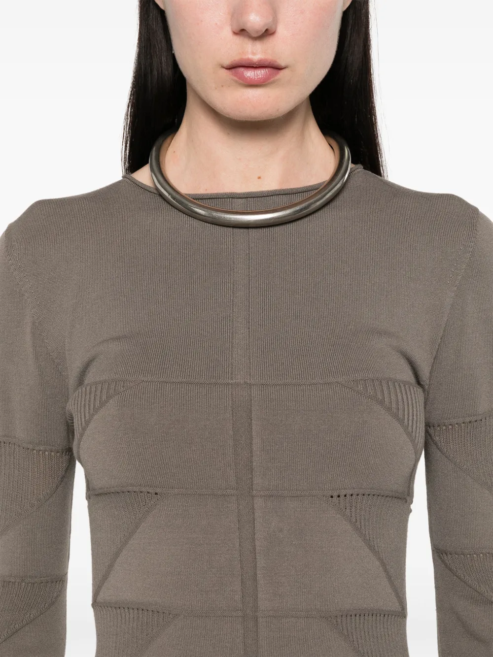 Rick Owens Long-sleeves Top In Grey