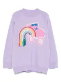 Stella McCartney Kids roller skate-jacquard sweater - Purple