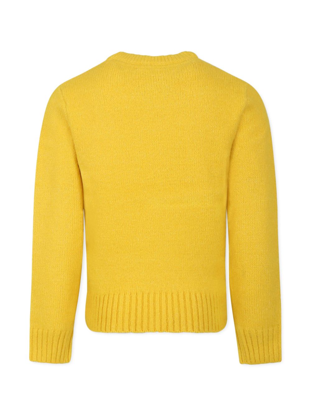 John Richmond Junior logo-intarsia sweater - Geel