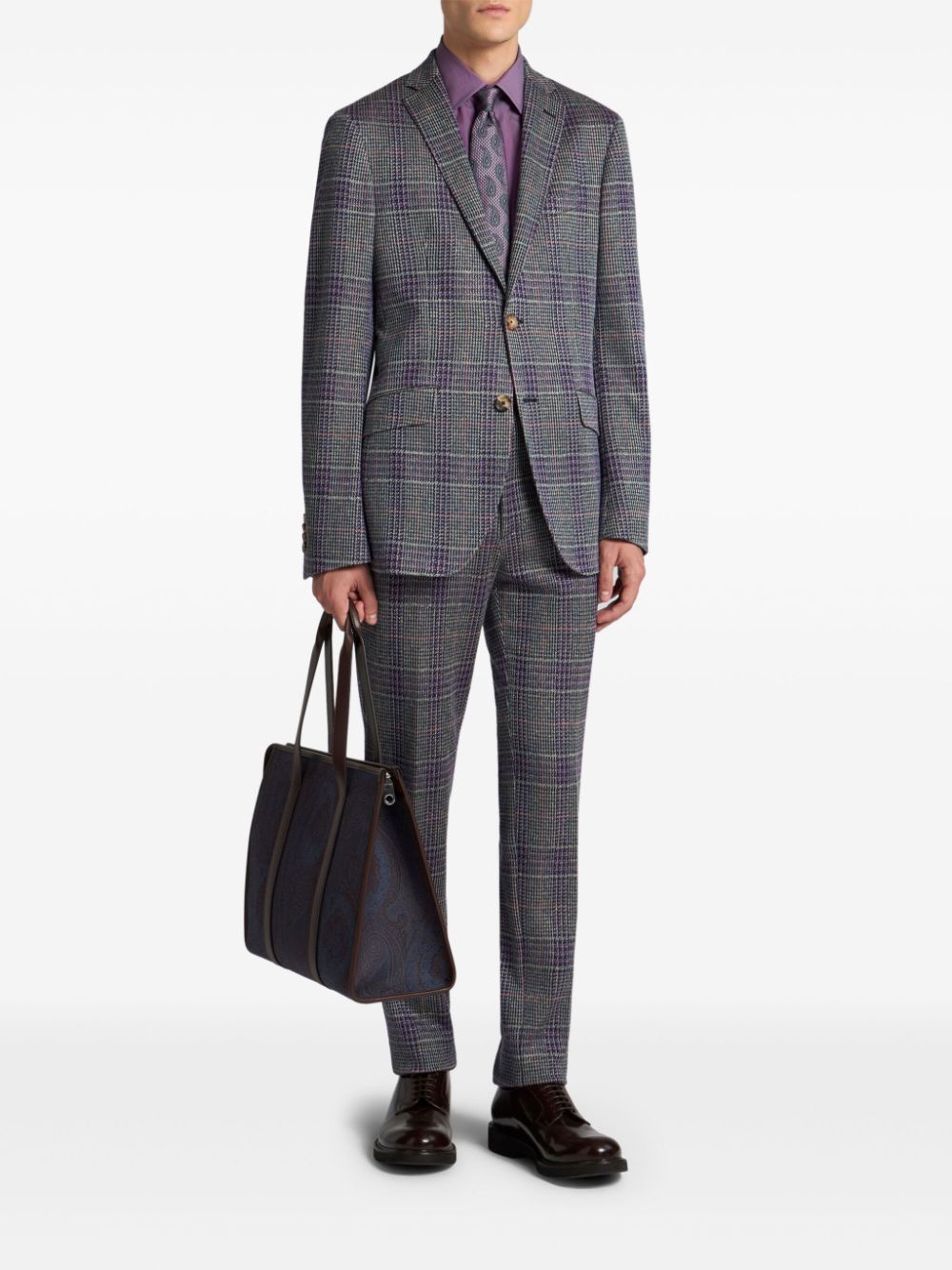 ETRO Prince of Wales-pattern blazer - Grijs