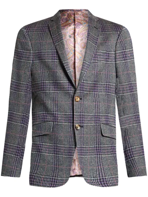 Blazer à motif Prince de Galles - ETRO - Modalova