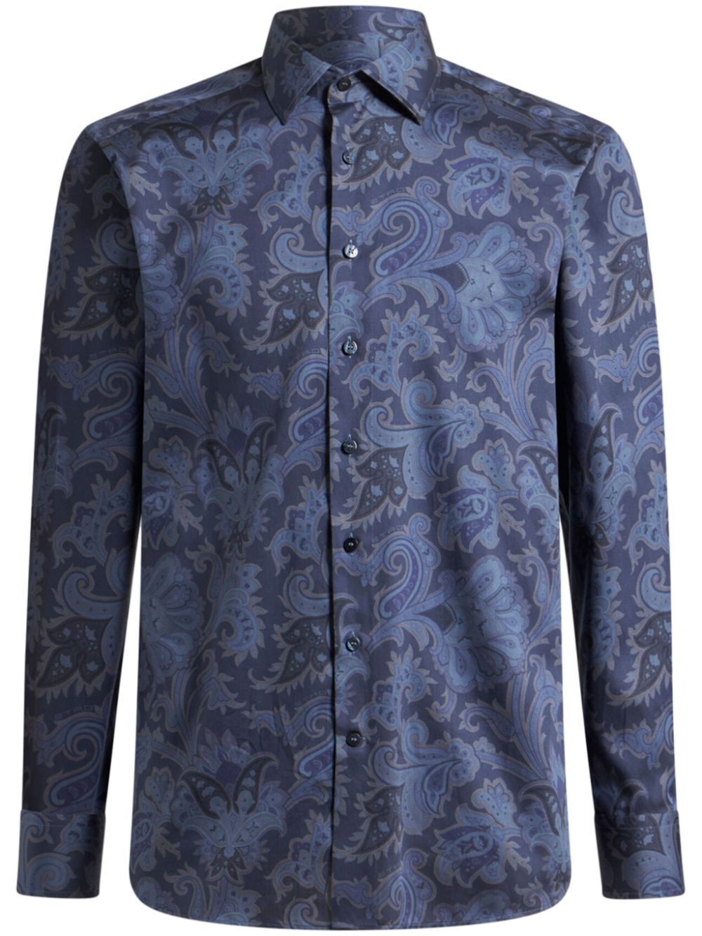 paisley-print poplin shirt