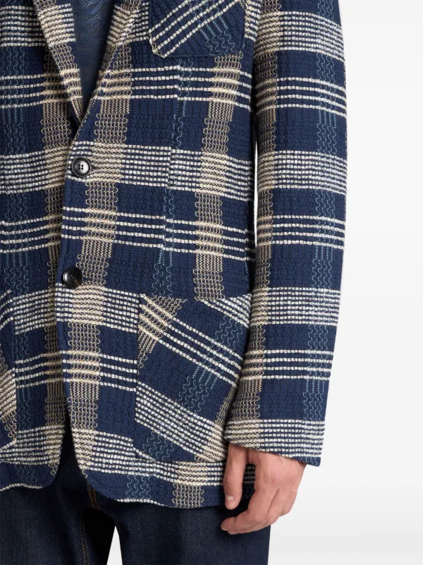 【★完売必至★】ETRO ☆ リネンチェック ジャケット ETRO チェック ジャケット | ブルー | FARFETCH JP