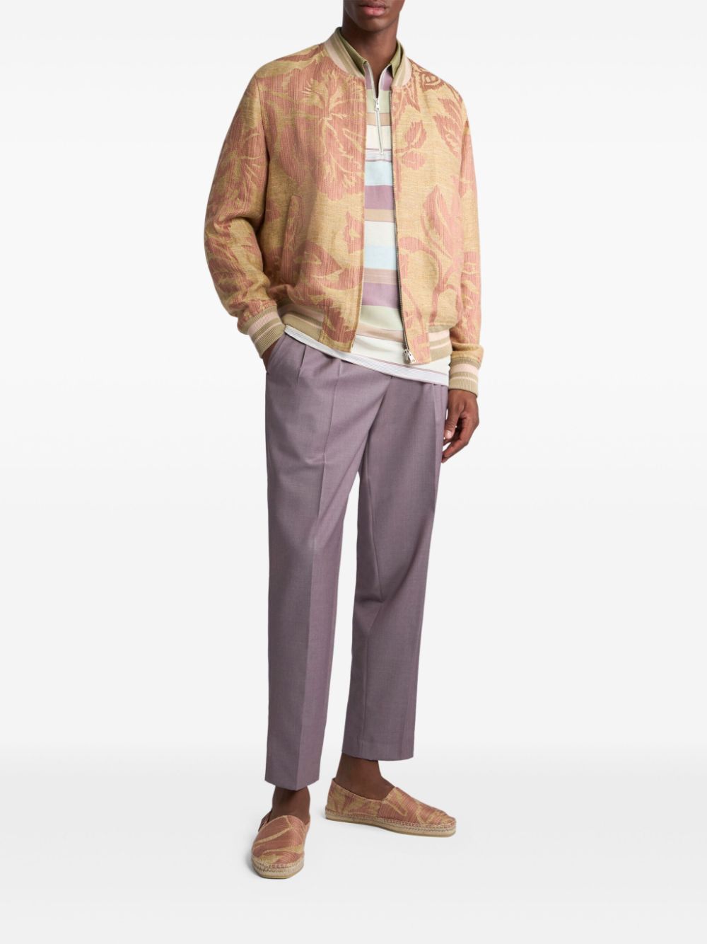 ETRO tapered wool trousers - Paars