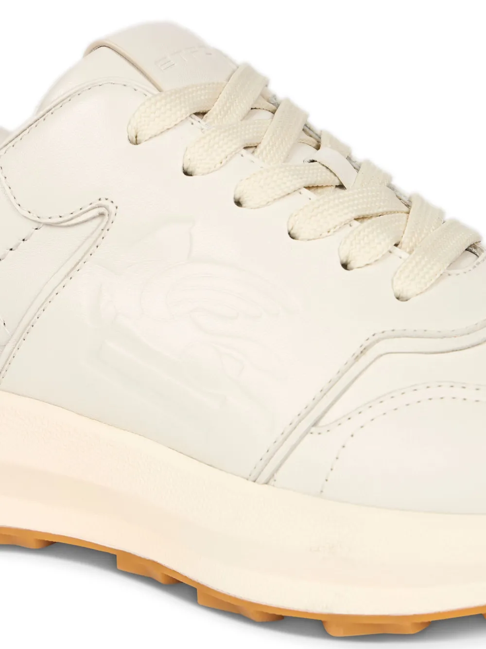 ETRO Pegaso leather sneakers Neutrals