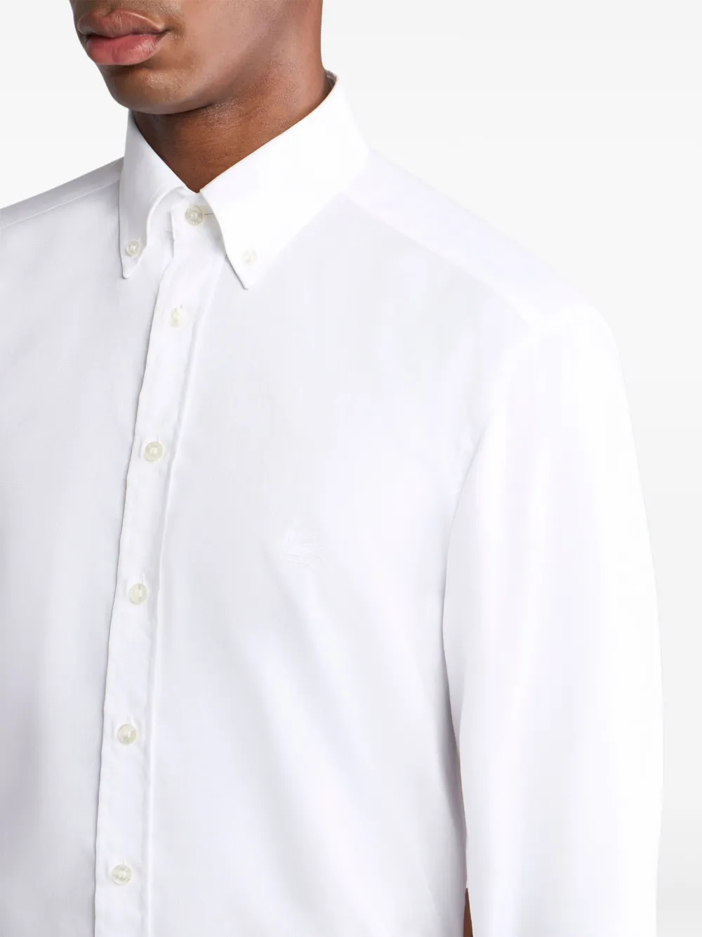 ETRO Overhemd met geborduurd logo Wit