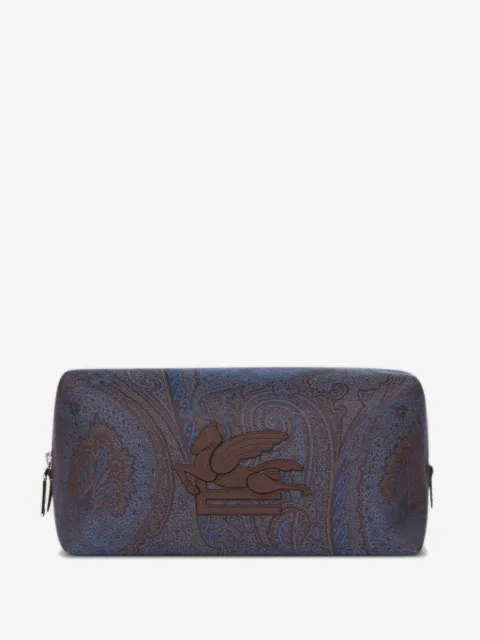 ETRO medium paisley-print Pegaso-motif wash bag