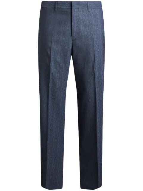 ETRO jacquard wool trousers