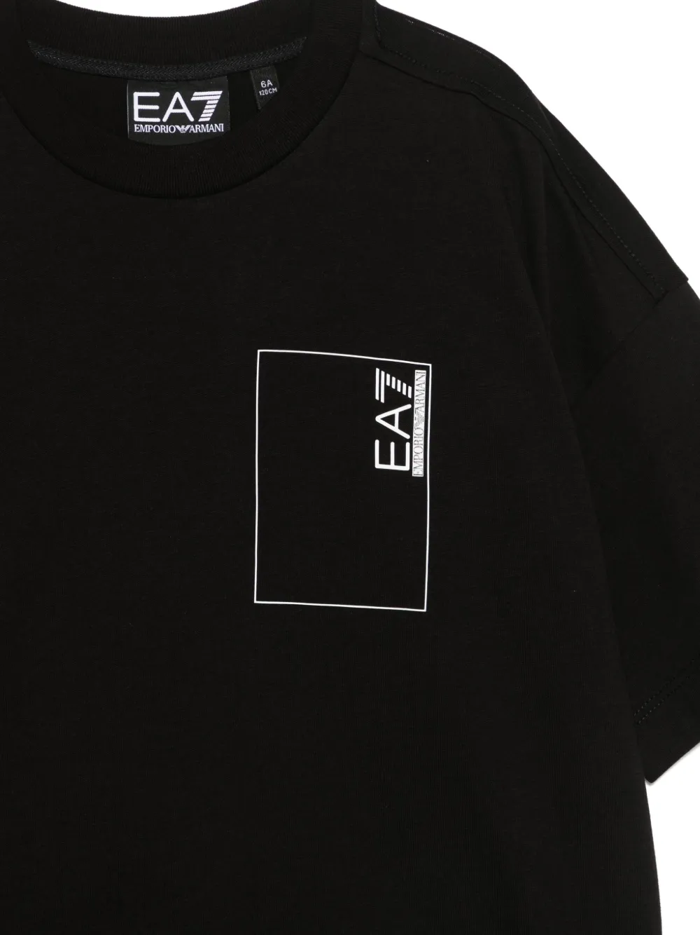 Emporio Armani Kids T-shirt van biologisch katoen Zwart