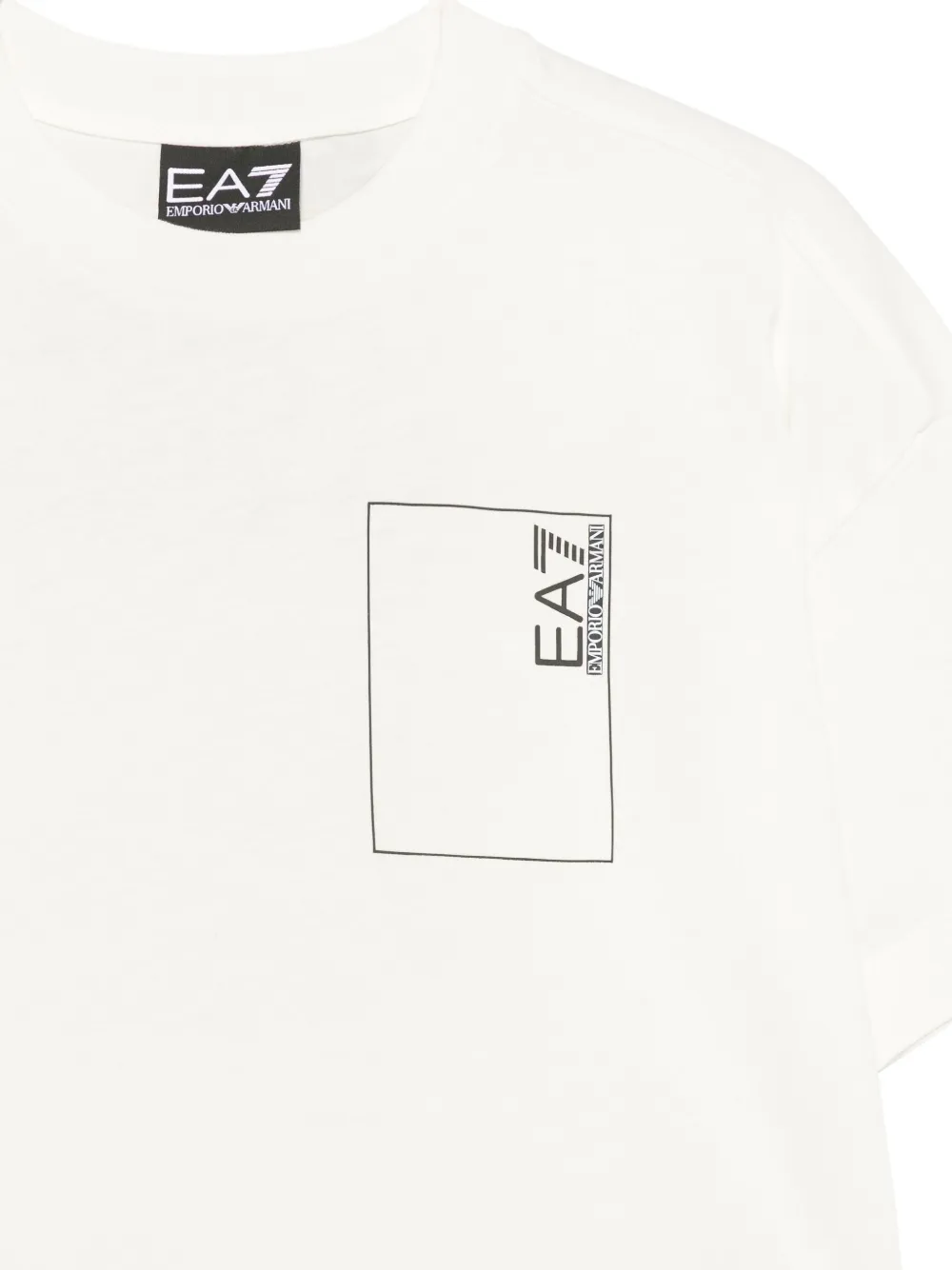 Emporio Armani Kids T-shirt van biologisch katoen Wit