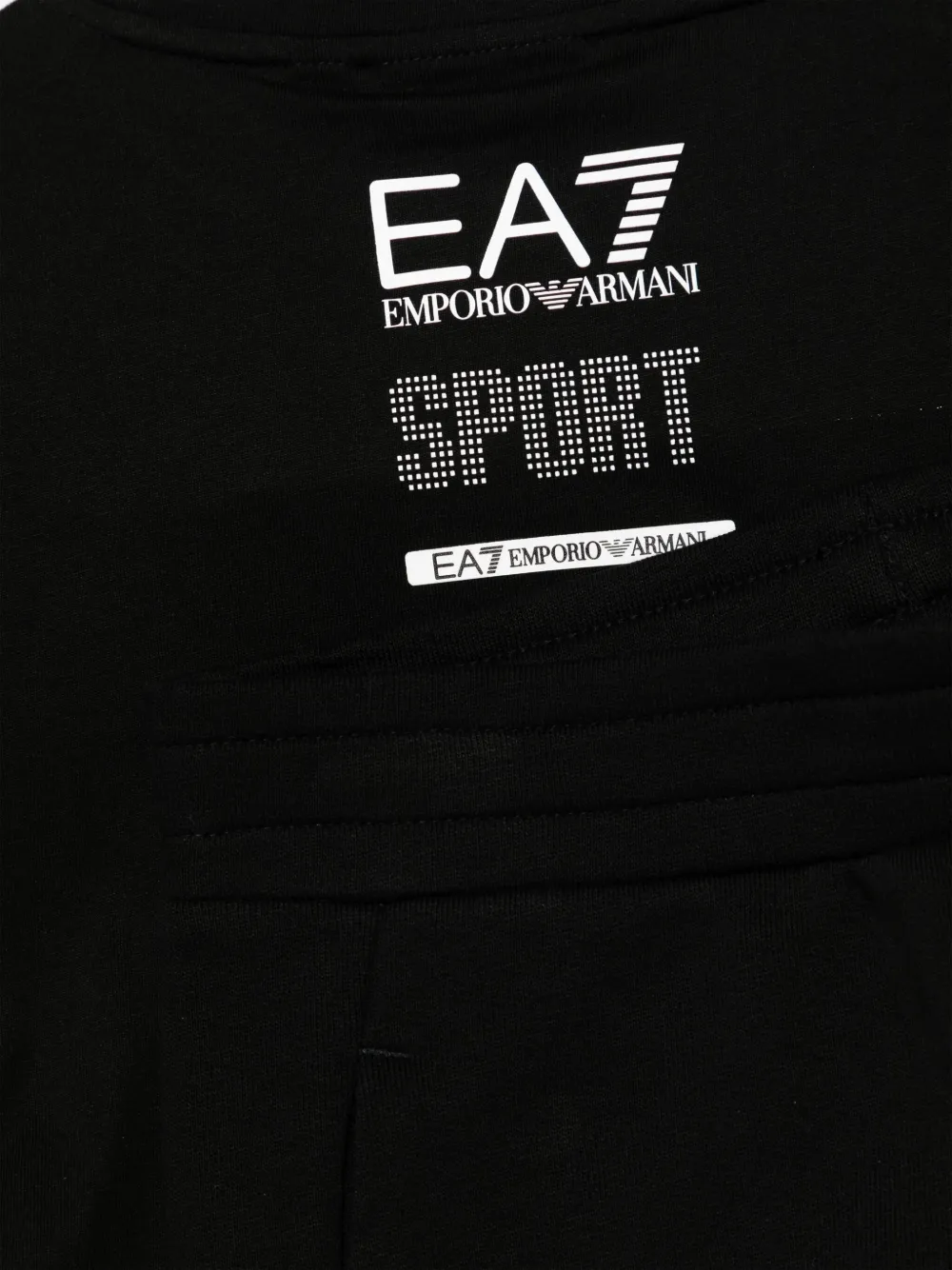Emporio Armani Kids Shorts en top met Eagle-logo Zwart