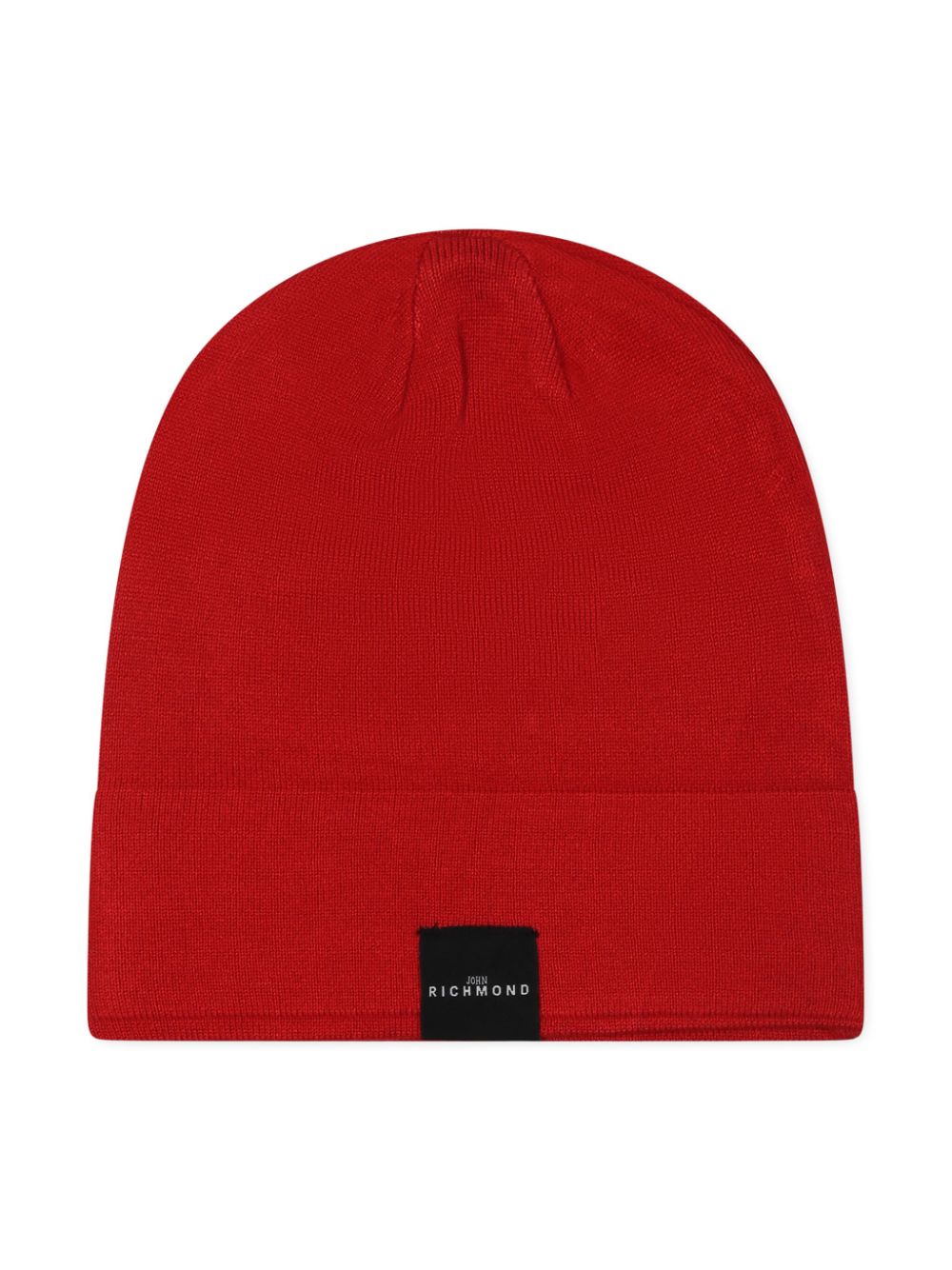 John Richmond Junior logo-patch beanie set - Rood