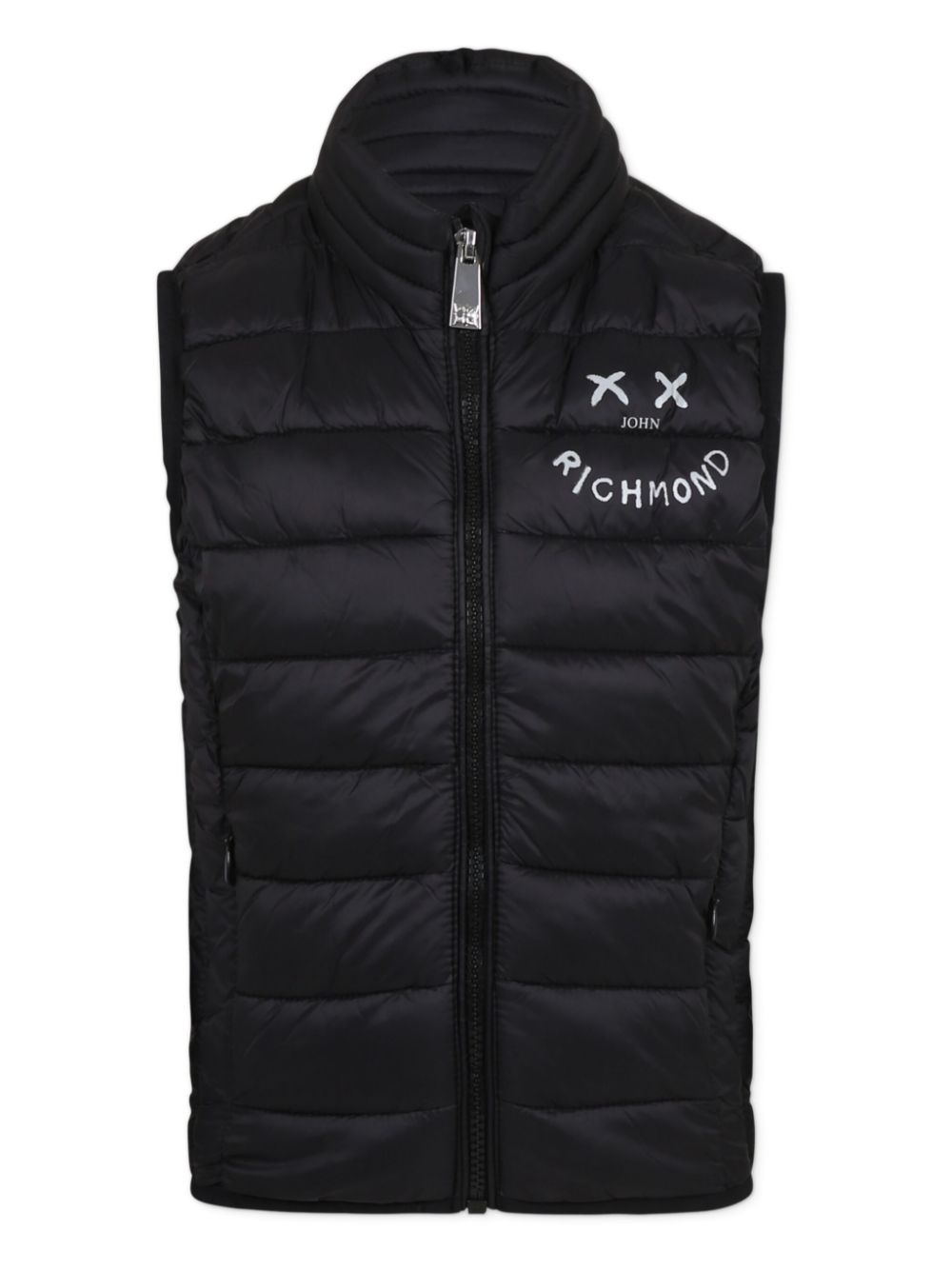 John Richmond Junior Bodywarmer met logoprint Zwart