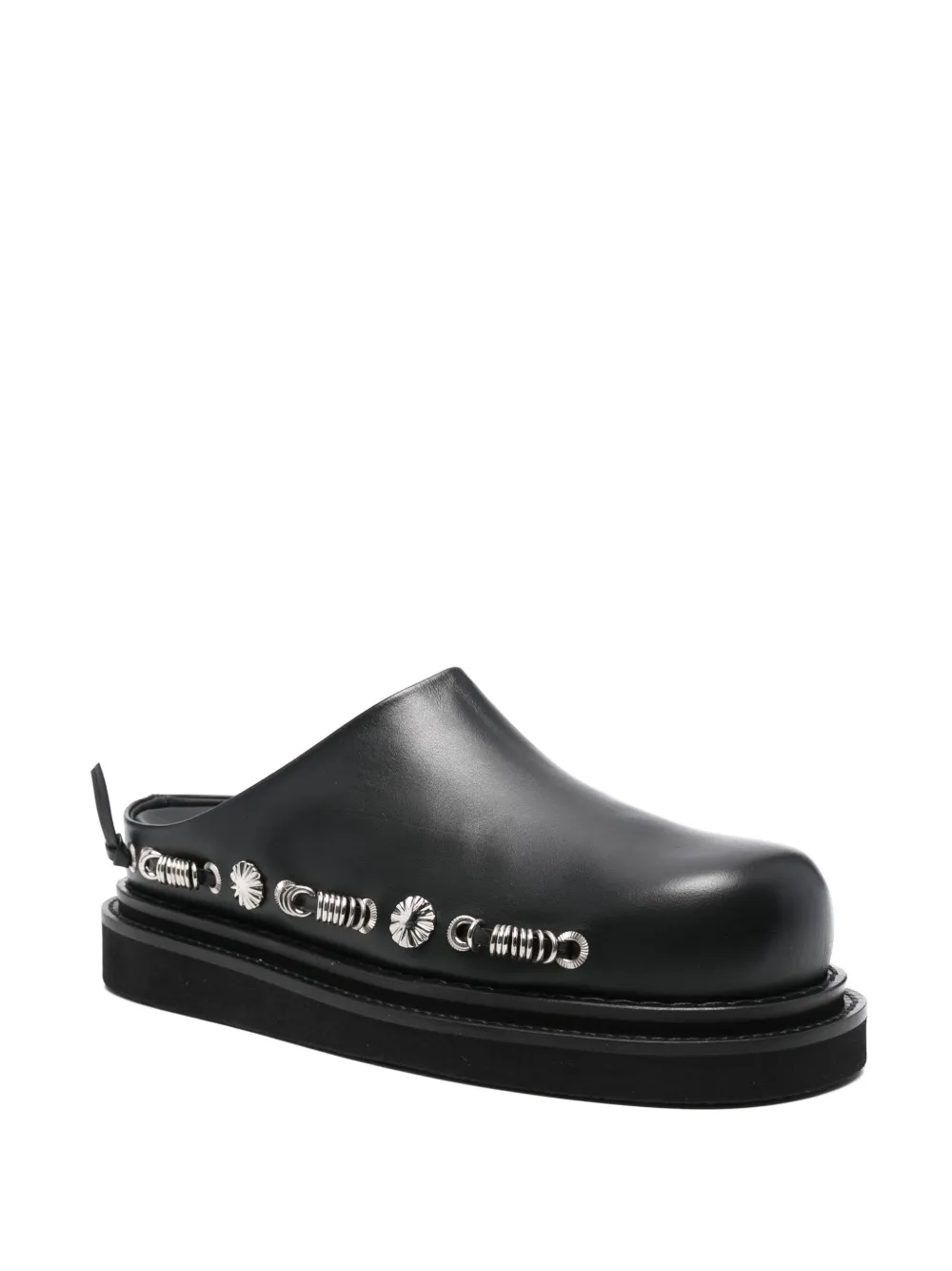 Toga Pulla Slippers met studdetails - Zwart