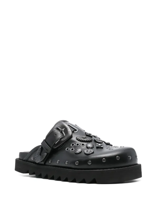 【保障できる】 Toga Pulla アイレット ミュール | ブラック | FARFETCH JP 靴