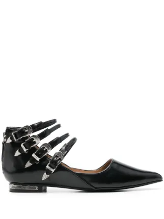 Toga Pulla バックル フラットシューズ | ブラック | FARFETCH JP