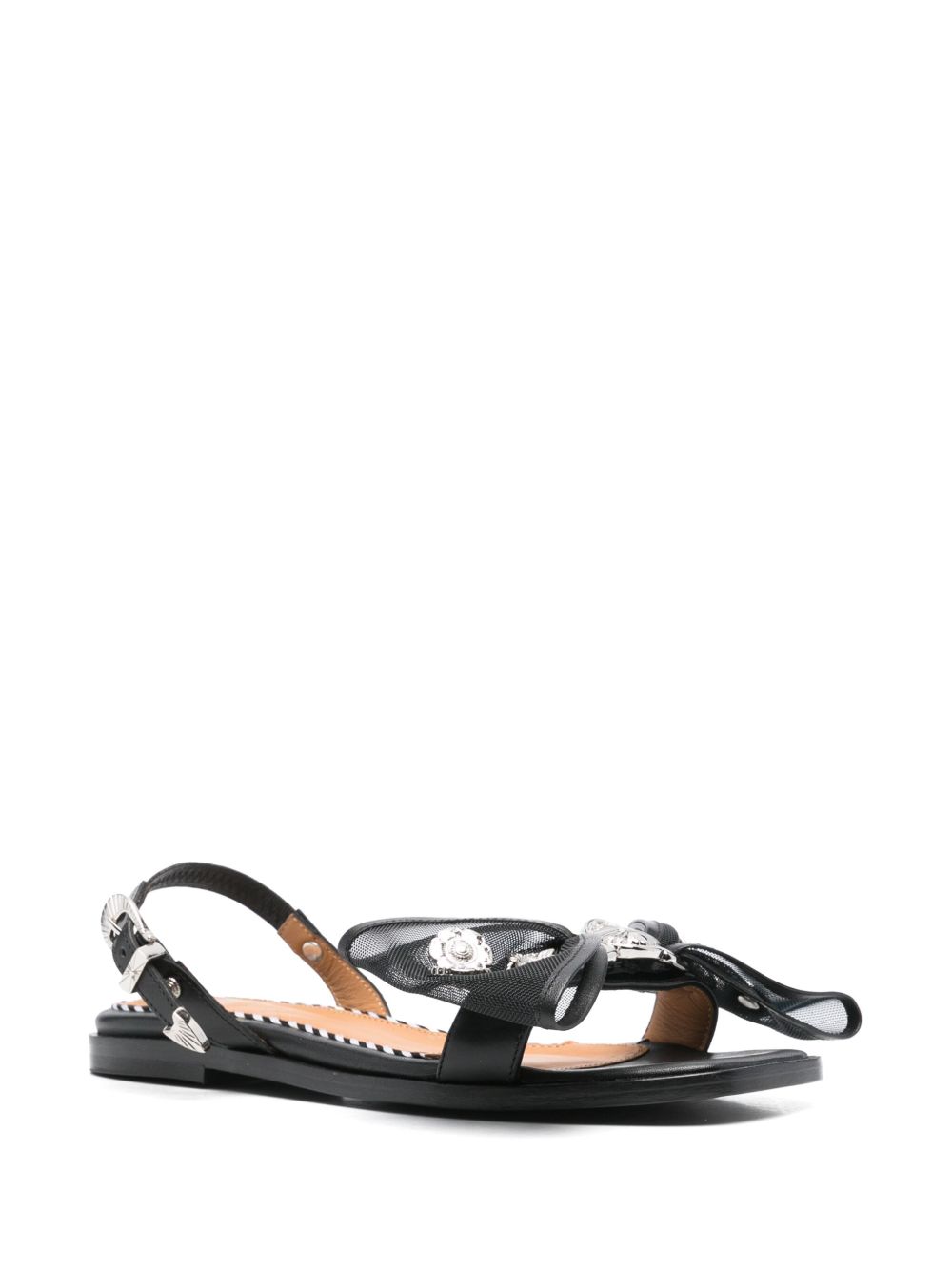 Toga Pulla Sandalen met strikdetail - Zwart