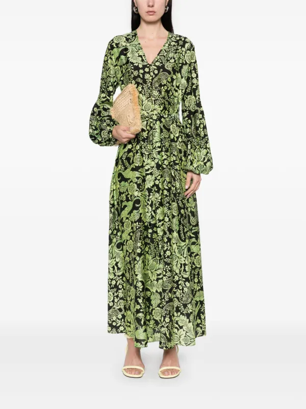 dvf green wrap dress Vintage 00 DVF Julian silk jersey wrap dress in the