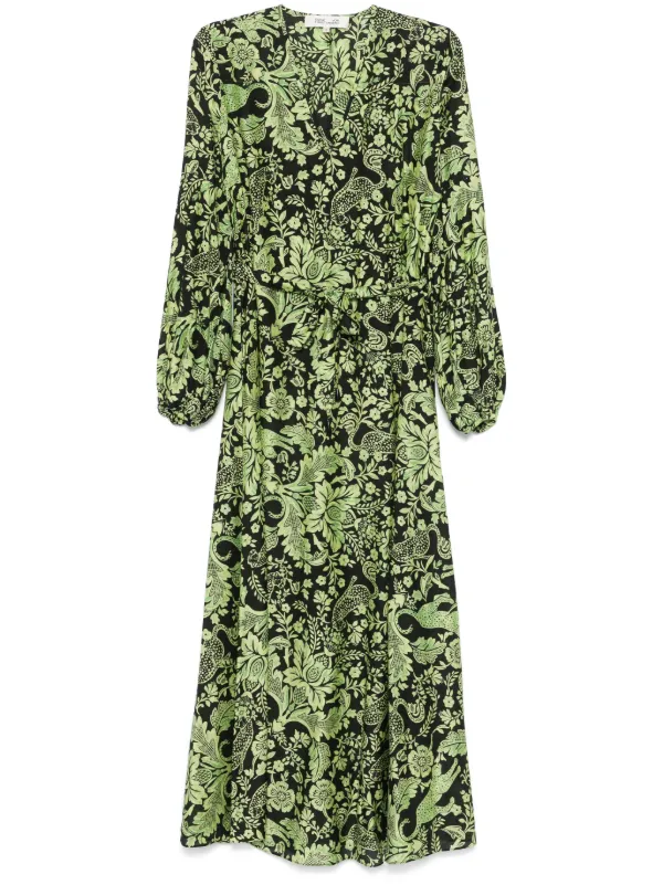 DVF Diane Von Furstenberg Abito Lungo Sal Verde FARFETCH IT