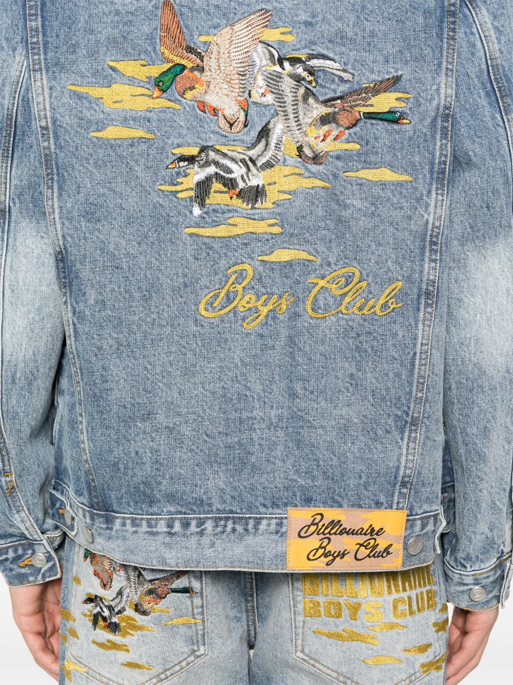 Billionaire Boys Club Denim jack met borduurwerk Blauw