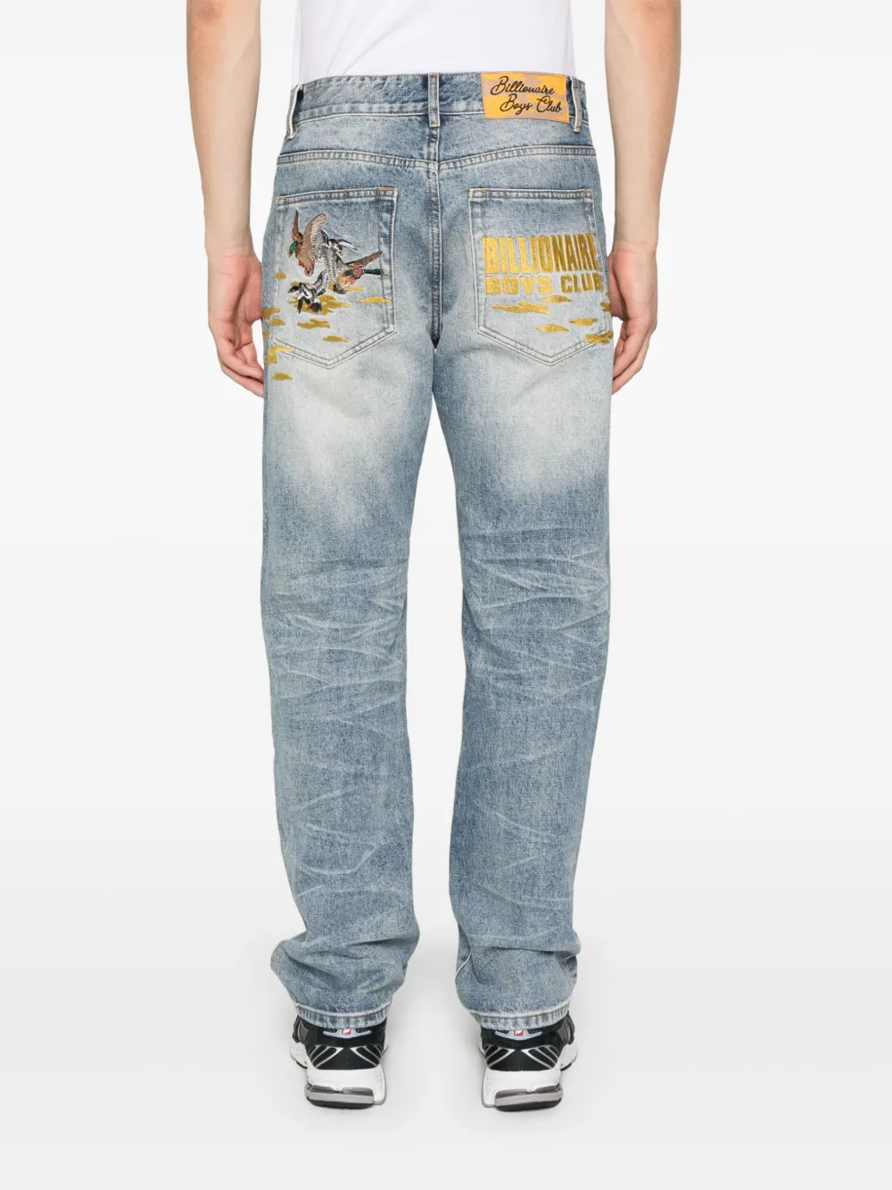 Billionaire Boys Club Jeans met geborduurde eend Blauw