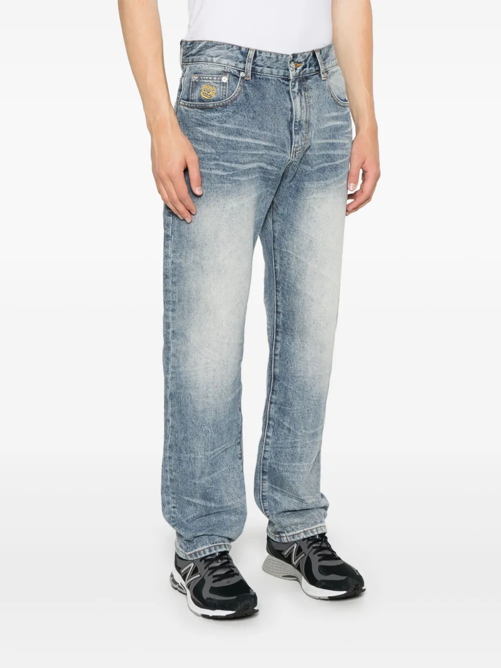 Billionaire Boys Club Jeans met geborduurde eend Blauw
