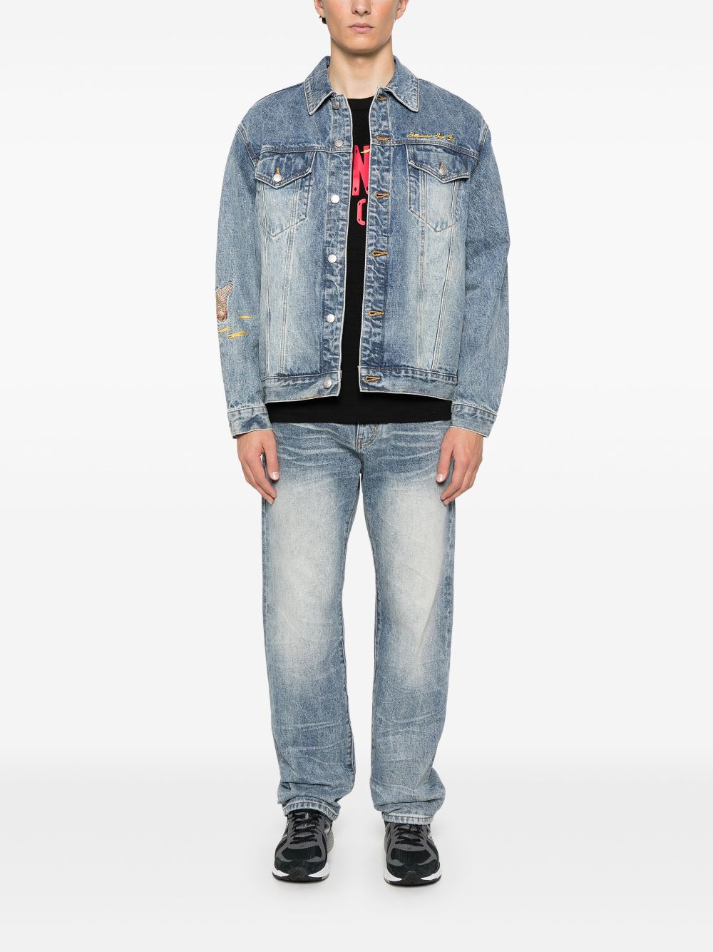 Billionaire Boys Club Jeans met geborduurde eend - Blauw