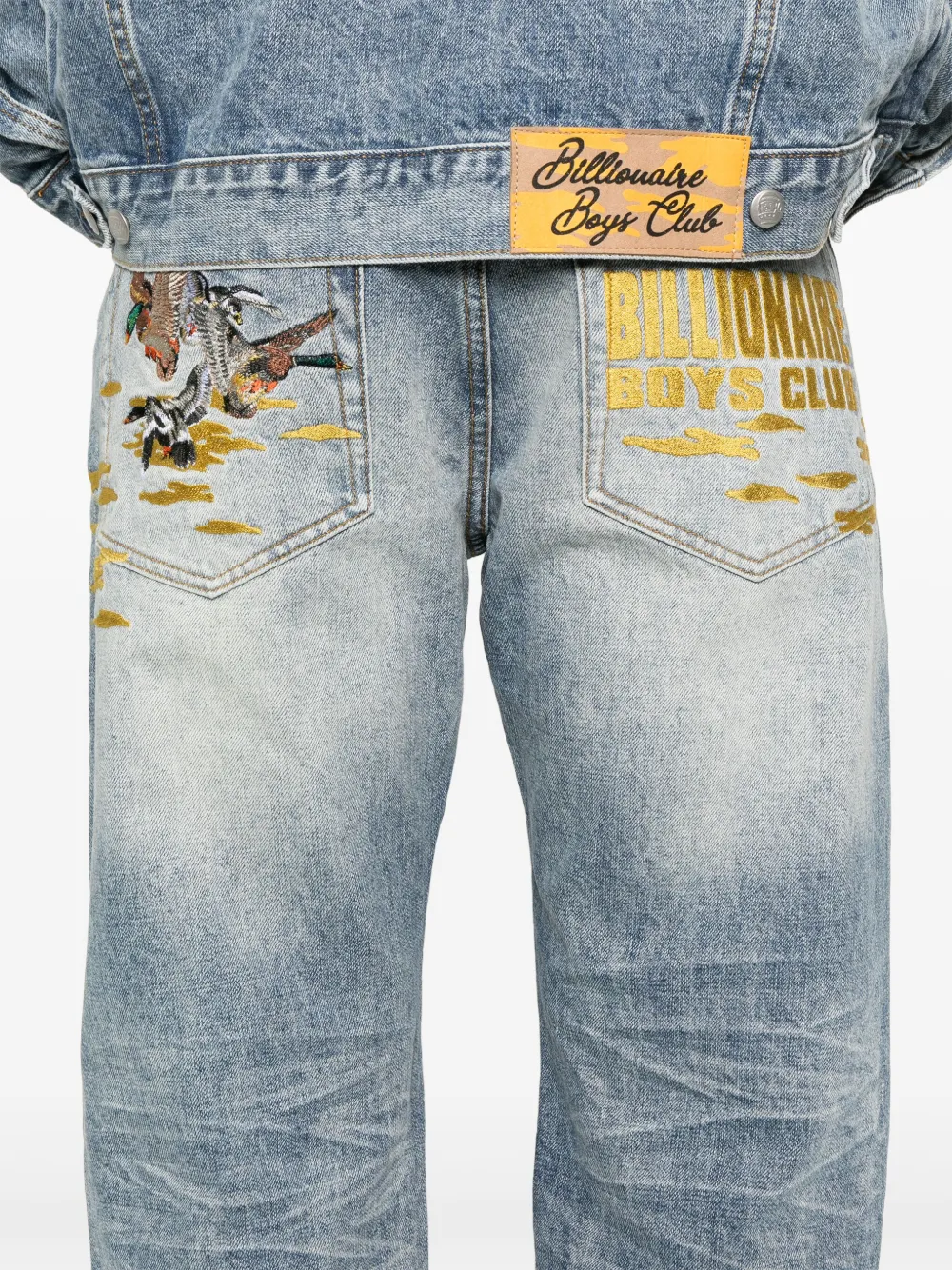 Billionaire Boys Club Jeans met geborduurde eend Blauw