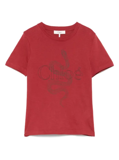 Chloé playera con logo estampado