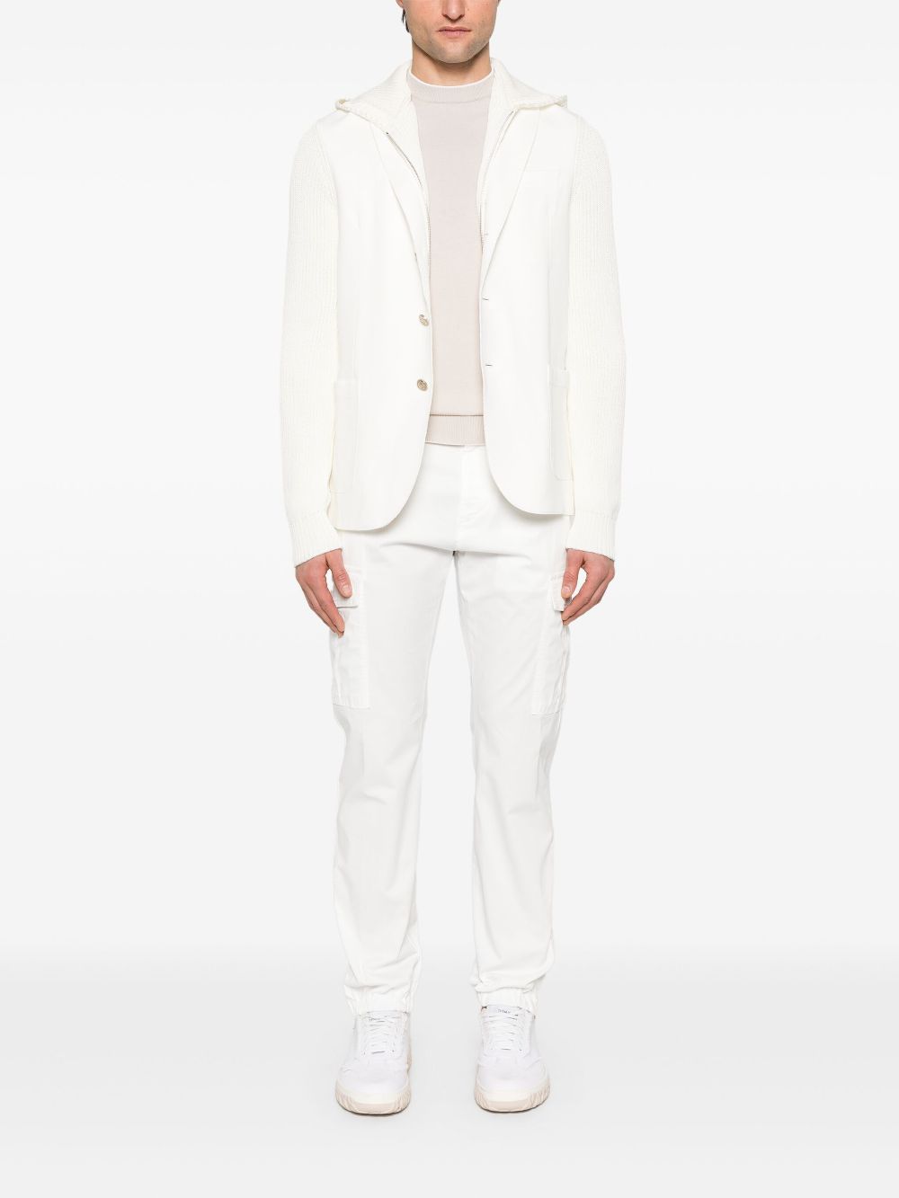 Eleventy panelled jacket - White