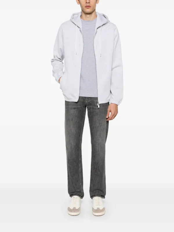 Eleventy Mélange Hoodie | Grey | FARFETCH GE