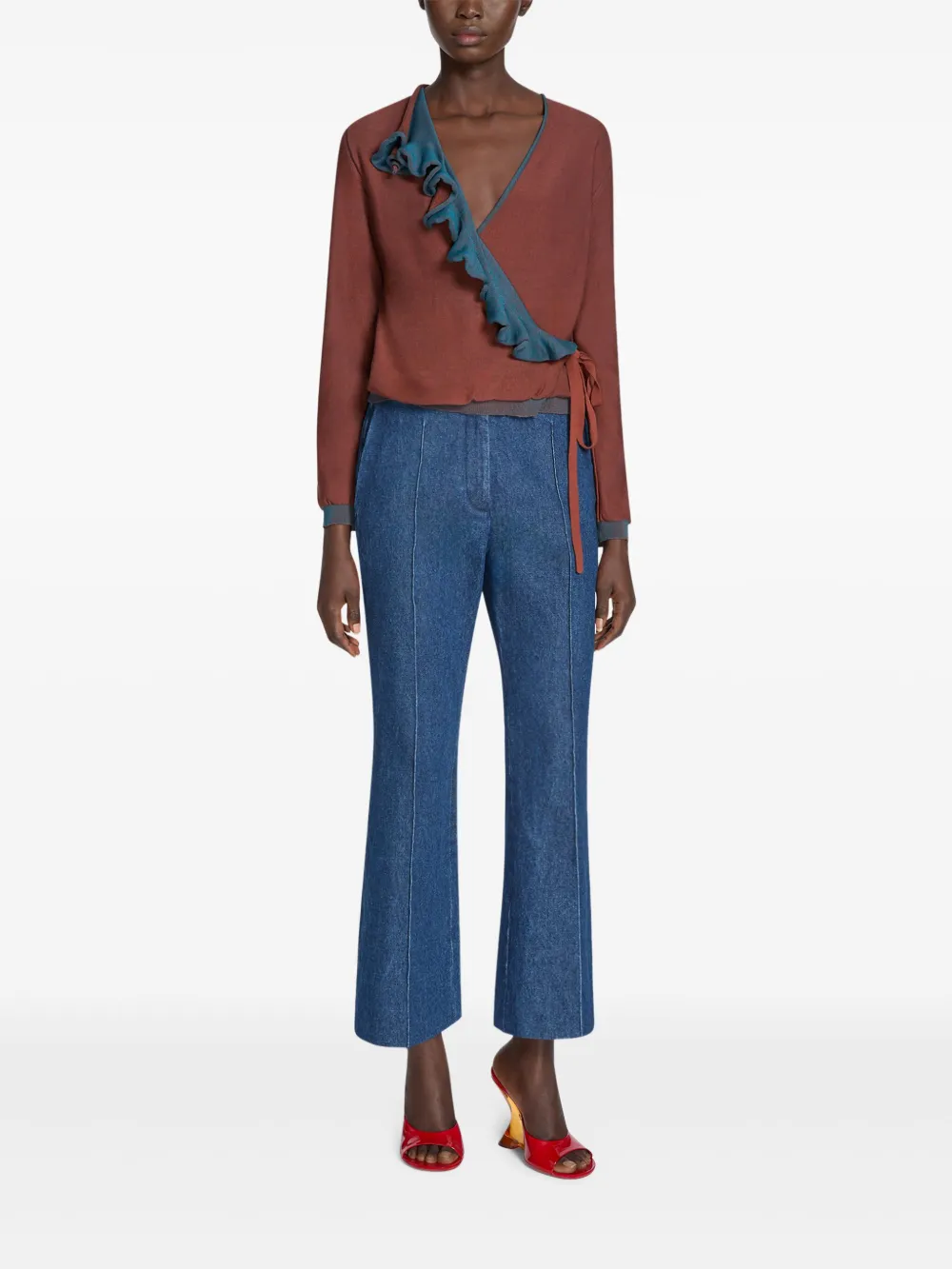 DRIES VAN NOTEN Flared jeans - Blauw