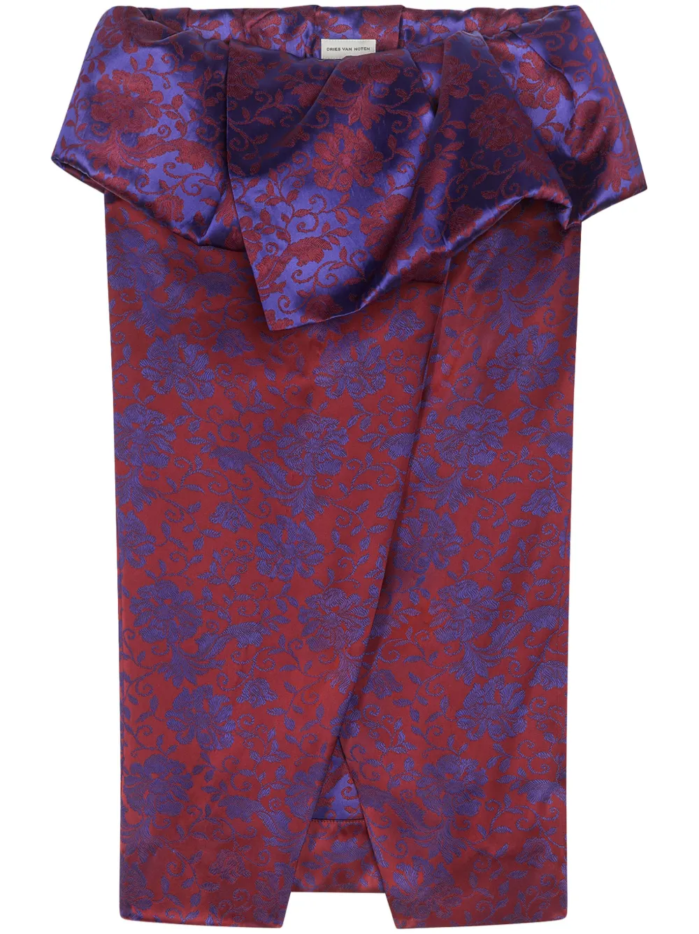 DRIES VAN NOTEN Saia envelope com peplum | Vermelho | Image 1