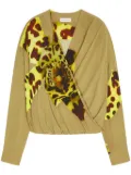 DRIES VAN NOTEN draped top - Yellow