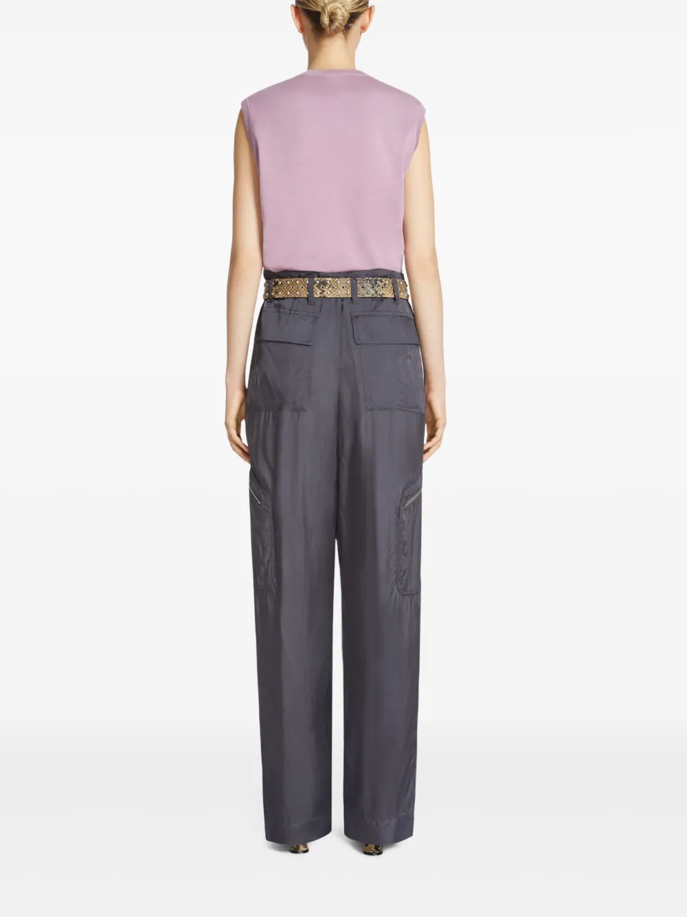 Shop Dries Van Noten Sleeveless Cotton Vest In Pink