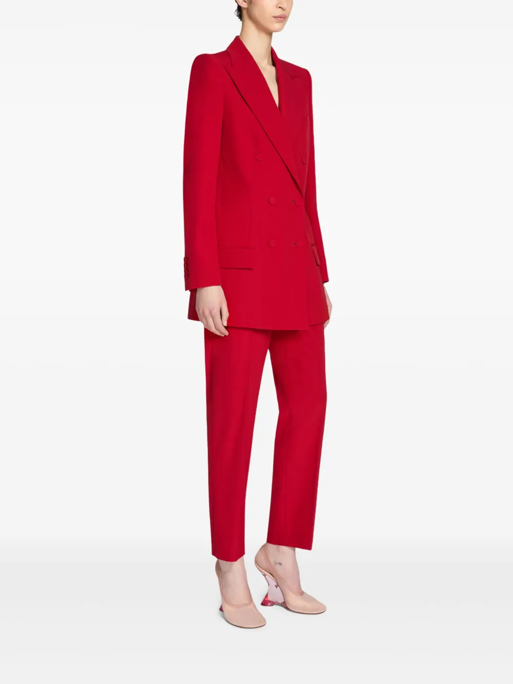 DRIES VAN NOTEN Wollen broek Rood