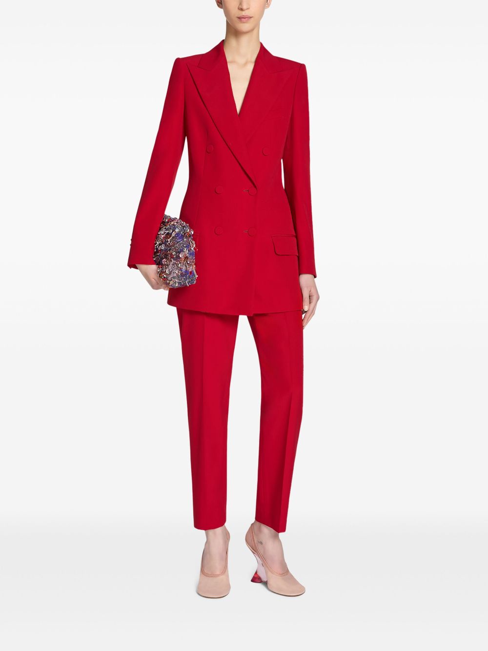 DRIES VAN NOTEN Wollen broek - Rood