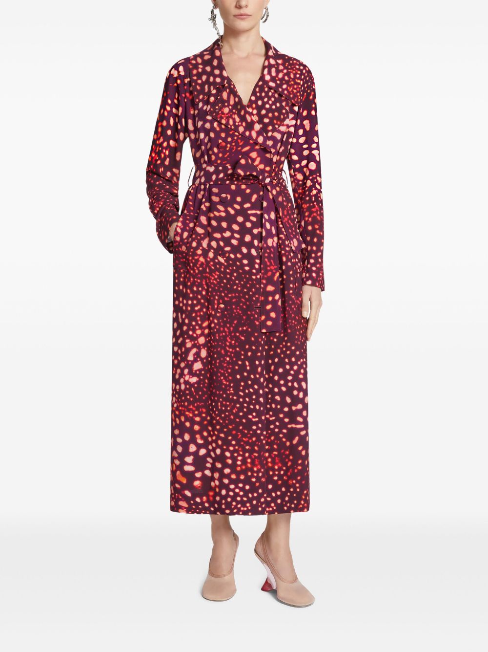 DRIES VAN NOTEN Jas met stippen - Rood